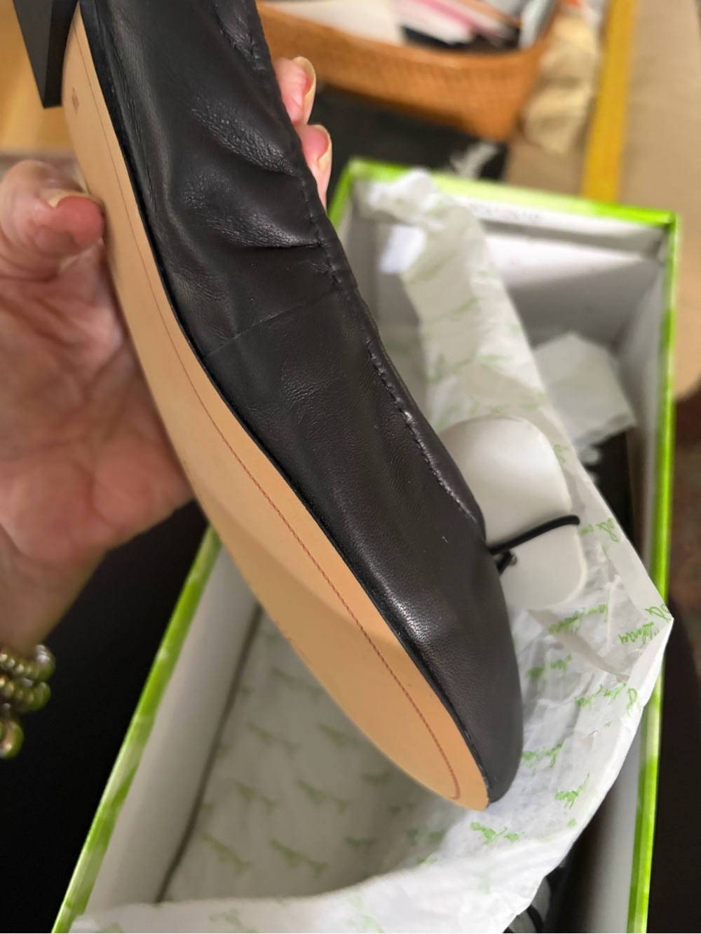 Sam Edelman Black & Silver Ballet Flats - Picture 7 of 10